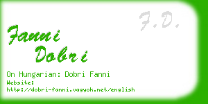 fanni dobri business card